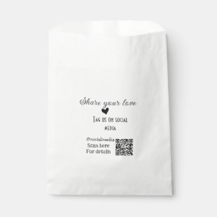 Teile den Liebes-Scan-QR-Code und füge soziale Det Geschenktütchen