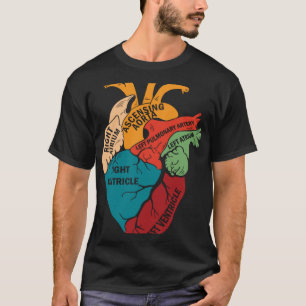 Teile der Herzkardiologie Männer Frauen Anatomisch T-Shirt