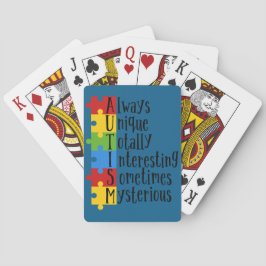 Teile des Autismus Spielkarten
