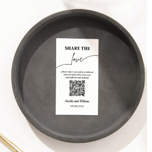 Teile die Liebe   Austausch von Fotos mit QR-Code Begleitkarte