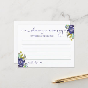 Teile eine Erinnerung Florale elegante Schrift Tra Postkarte