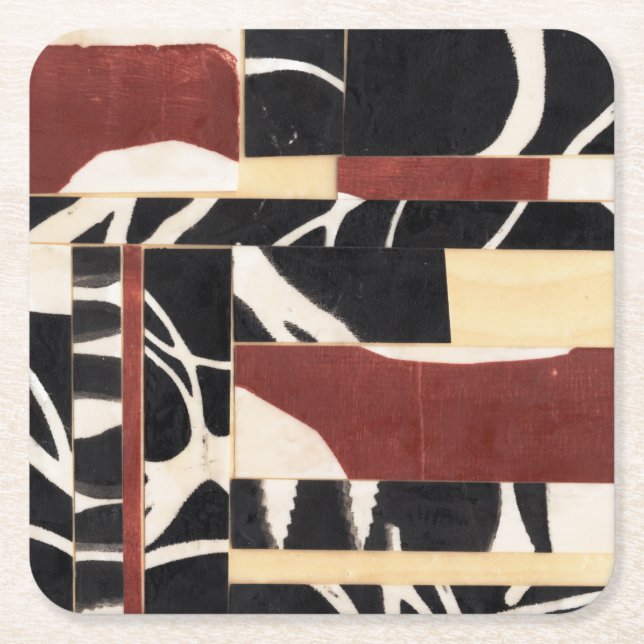 Teile II Rechteckiger Pappuntersetzer (Vorderseite)