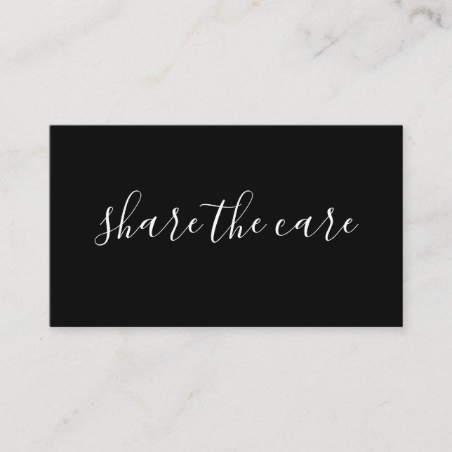 teilen Sie das Sorgfaltempfehlungsprogramm Empfehlungskarte (Vorderseite)