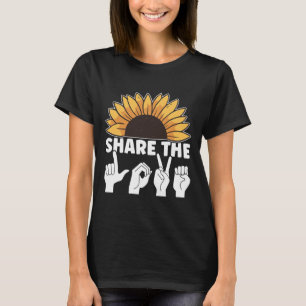 Teilen Sie die Liebe ASL American Sign Language Aw T-Shirt