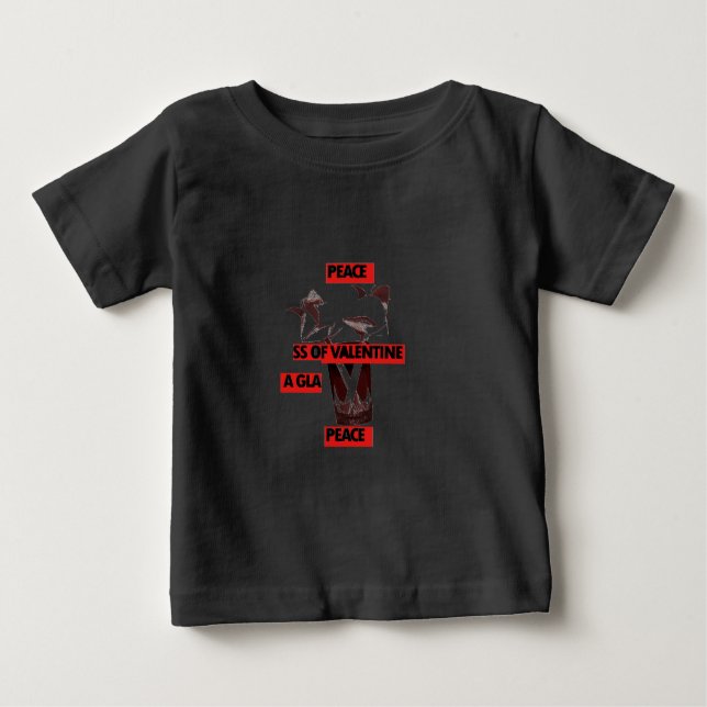 Teilen Sie die Liebe: Ein Glas Walentiner Friedens Baby T-shirt (Vorderseite)