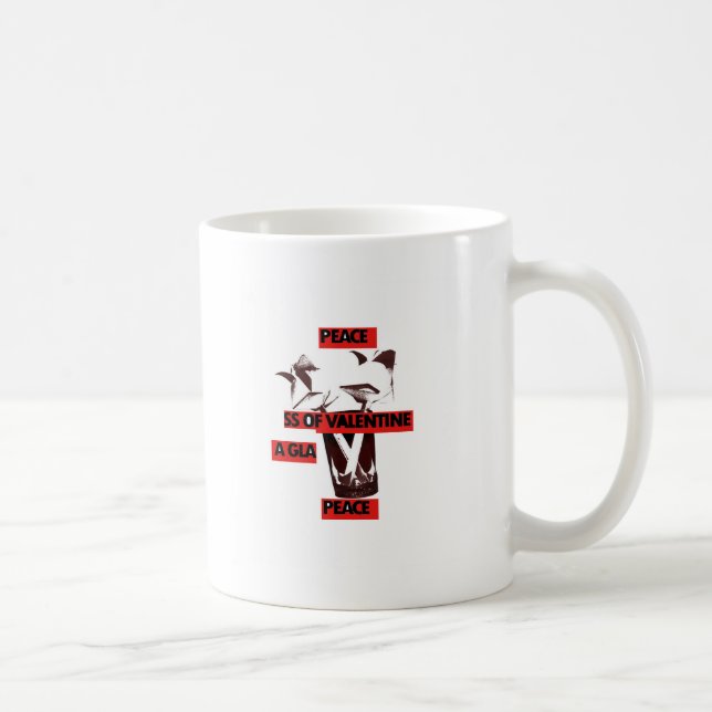 Teilen Sie die Liebe: Ein Glas Walentiner Friedens Kaffeetasse (Rechts)