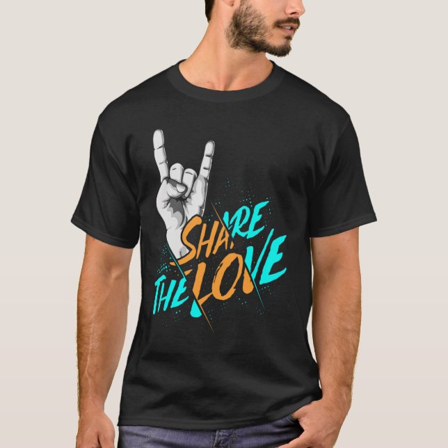 Teilen Sie die Liebe Männer Frauen Kinder Jungs Mä T-Shirt (Vorderseite)