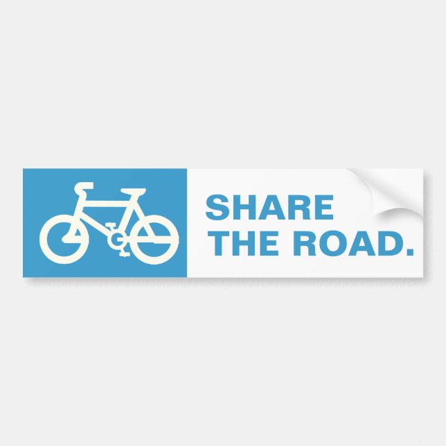 Teilen Sie die Straße mit Fahrrad-Autoaufklebern Autoaufkleber (Vorne)