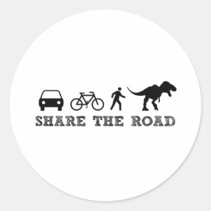 Teilen Sie die Straße Runder Aufkleber