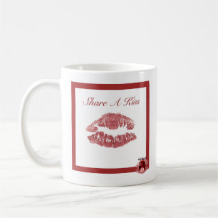 Teilen Sie eine Kuss-Tasse Kaffeetasse
