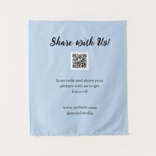 Teilen Sie Ihr Bild scannen Sie den QR-Code und fü Wandteppich