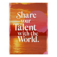 Teilen Sie Ihr Talent mit der Welt