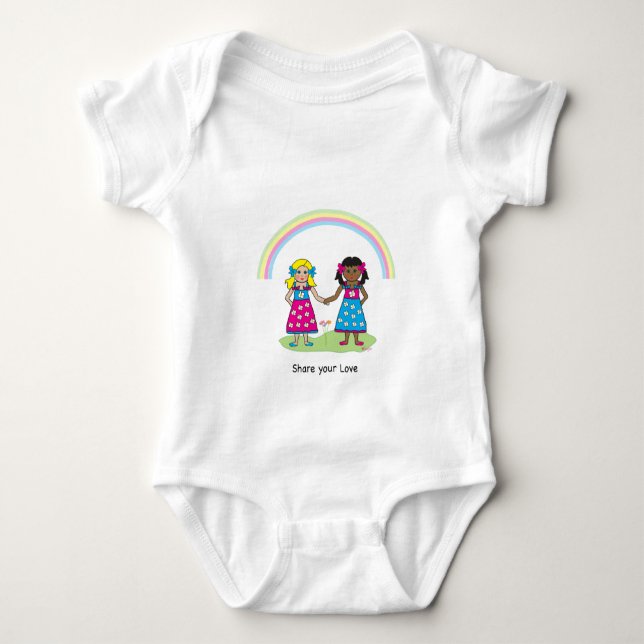TEILEN SIE IHRE LIEBE - LIEBE ist LIEBE - Gleichhe Baby Strampler (Vorderseite)