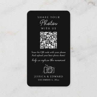 Teilen Sie Ihren Fotos unvergessliche Qr Code Blac Platzkarte