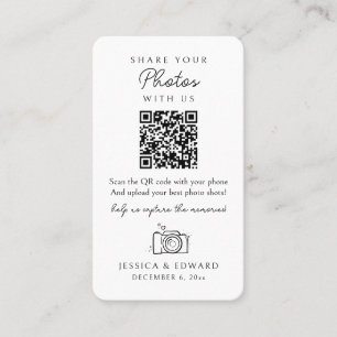 Teilen Sie Ihren Fotos unvergesslichen QR Code Ein Platzkarte