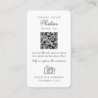 Teilen Sie Ihren Fotos unvergesslichen QR Code Ein Platzkarte