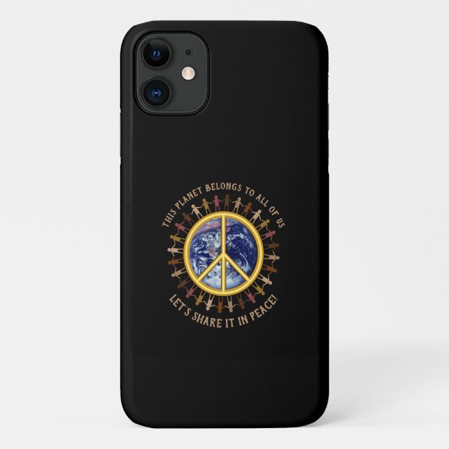 Teilen wir diesen Planeten in Frieden ☮ Case-Mate iPhone Hülle (Rückseite)