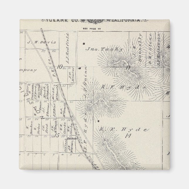 Teilgebiete Pioneer Land Co Magnet (Vorne)