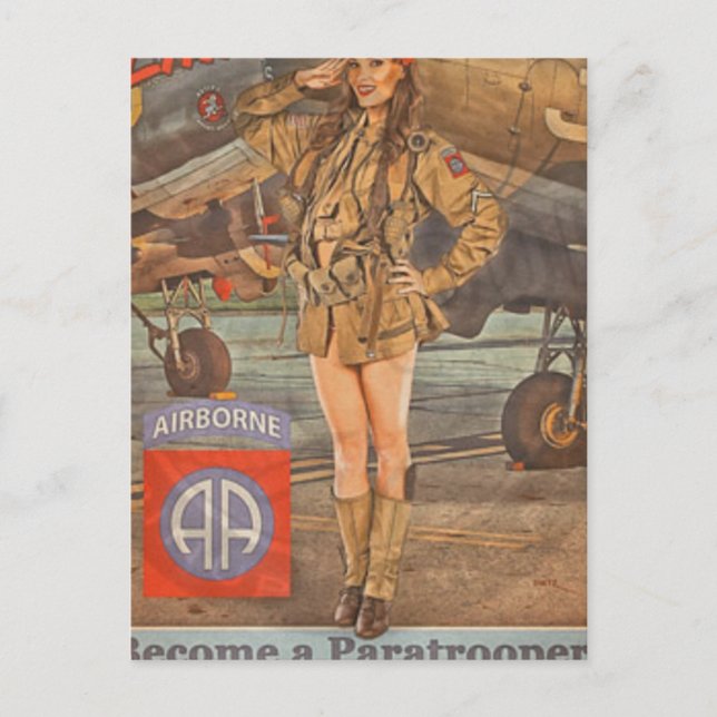 Teilnahme am 82. Im Flugzeug Postkarte (Vorderseite)