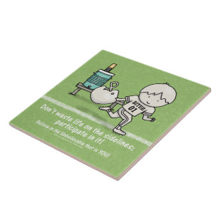 Teilnahme am Leben Fliese