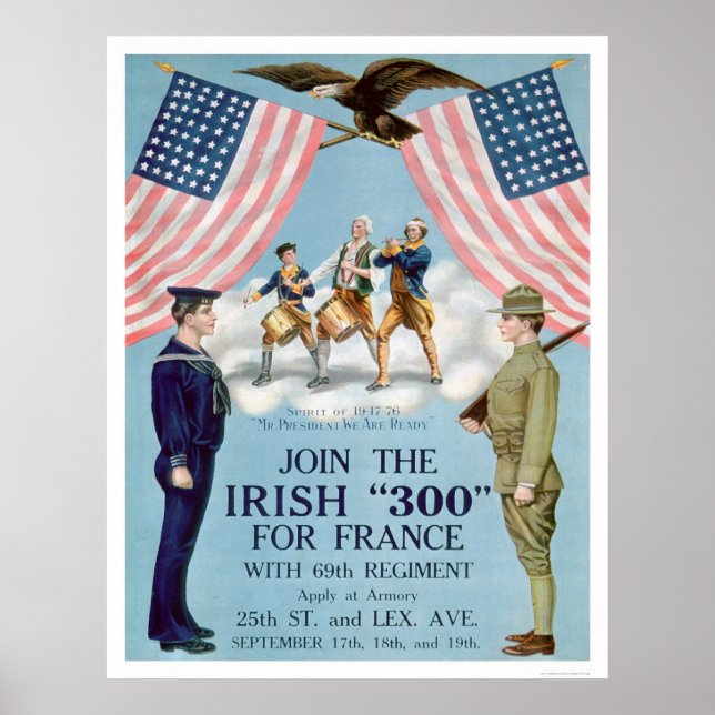 Teilnahme an der irischen "300" für Frankreich (US Poster (Vorne)