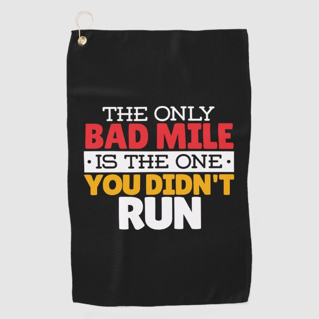 Teilnehmer - Funny Bad Mile Running Zitat Golfhandtuch (Vorderseite)
