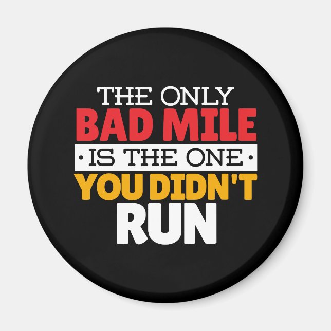 Teilnehmer - Funny Bad Mile Running Zitat Magnet (Vorne)