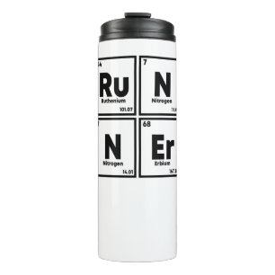 Teilnehmer Periodic Table Marathon Runners Science Thermosbecher