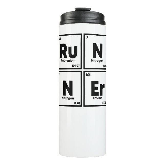 Teilnehmer Periodic Table Marathon Runners Science Thermosbecher (Vorderseite)
