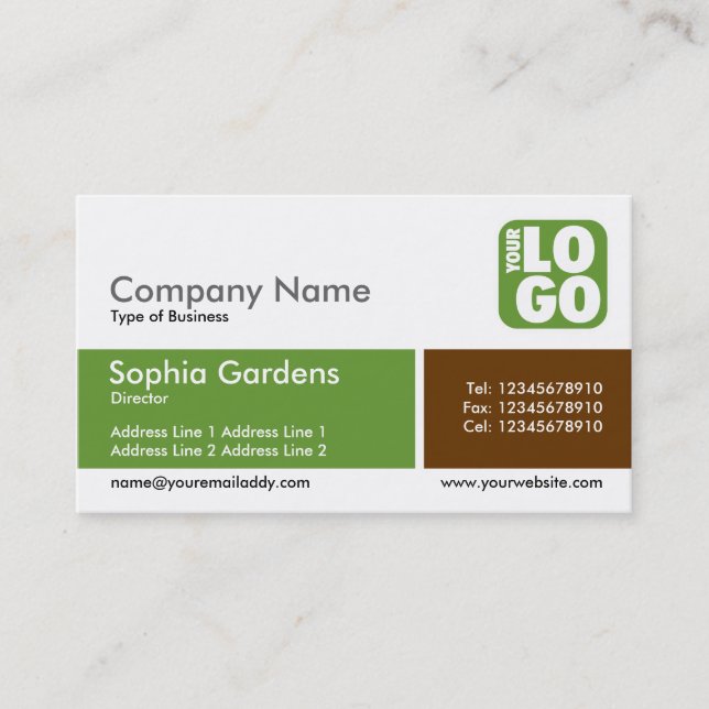 Teilte Band - Avocado Green - Logo Visitenkarte (Vorderseite)