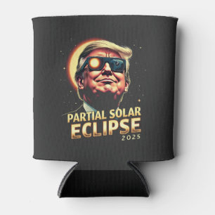Teilweise solare Eclipse 2025 Trump-Einführung Dosenkühler