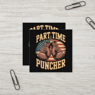 Teilzeit-Boxhandschuhe Quadratische Visitenkarte