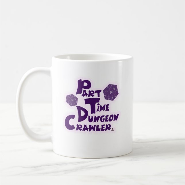 Teilzeit-Dungeon-Crawler-RPG-Spieler-Spaß Kaffeetasse (Links)