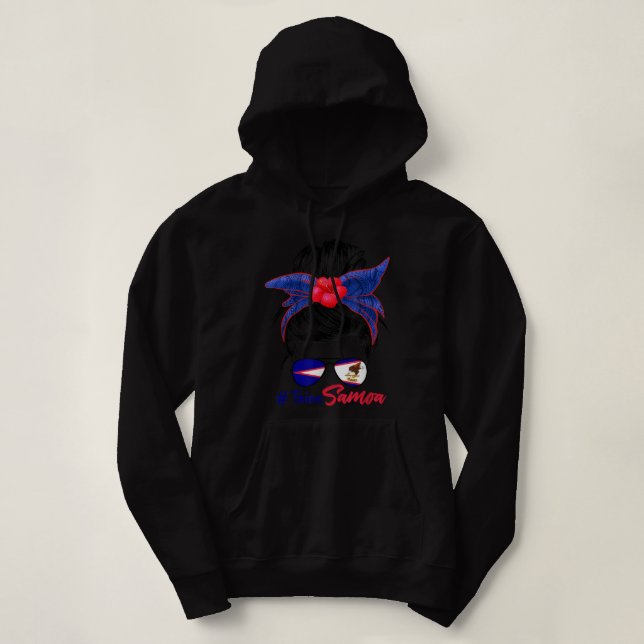 Teine Samoa Messy bun Girl women Hoodie (Design vorne)