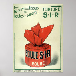 Teinture Rouge Vintage französische Werbung Poster