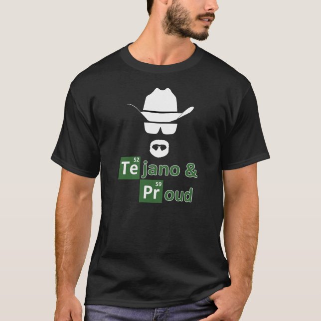 Tejano und der dunkle T - Shirt der stolzen Männer (Vorderseite)