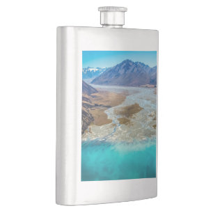 Tekapo-See und Südalpen, Neuseeland Flachmann