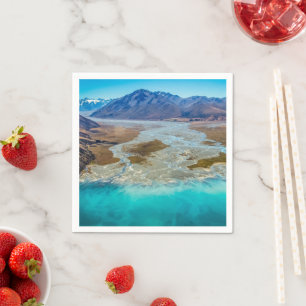 Tekapo-See und Südalpen, Neuseeland Serviette