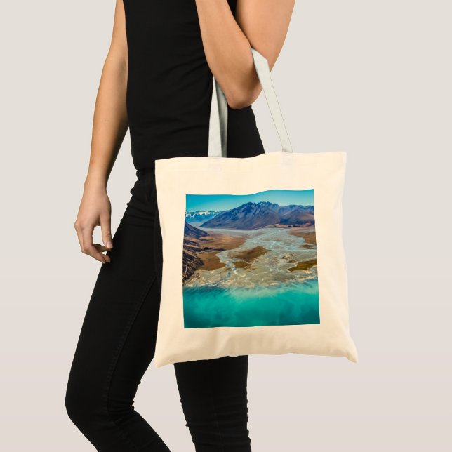 Tekapo-See und Südalpen, Neuseeland Tragetasche (Vorderseite (Produkt))