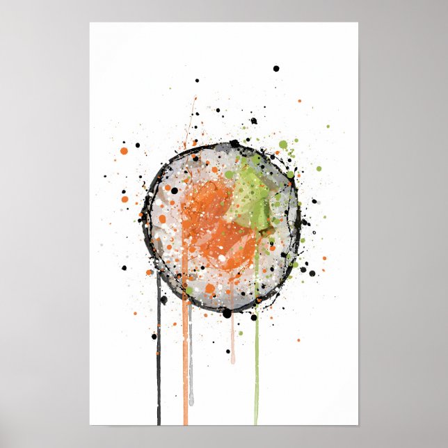 Tekkamaki Salmon Sushi Roll Poster (Vorne)