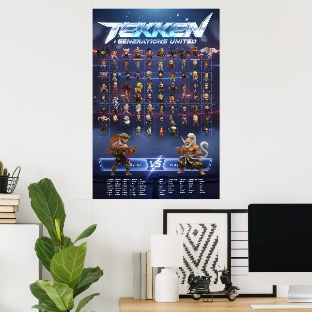 Tekken Chibi Characters Vertical Wall Poster (Heimbüro)