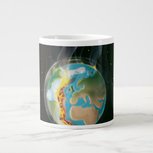 Tektone Platten des Planeten Erde Jumbo-Tasse