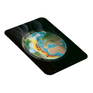 Tektonische Teller des Planeten Erde Magnet