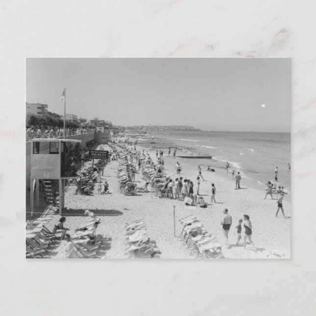 Tel Aviv Beach in den 1930er Jahren  Postkarte (Vorderseite)