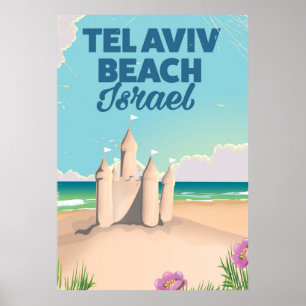 Tel Aviv Beach Israel Strandposter Poster