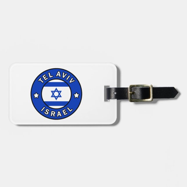 Tel Aviv Israel Gepäckanhänger (Vorderseite horizontal)