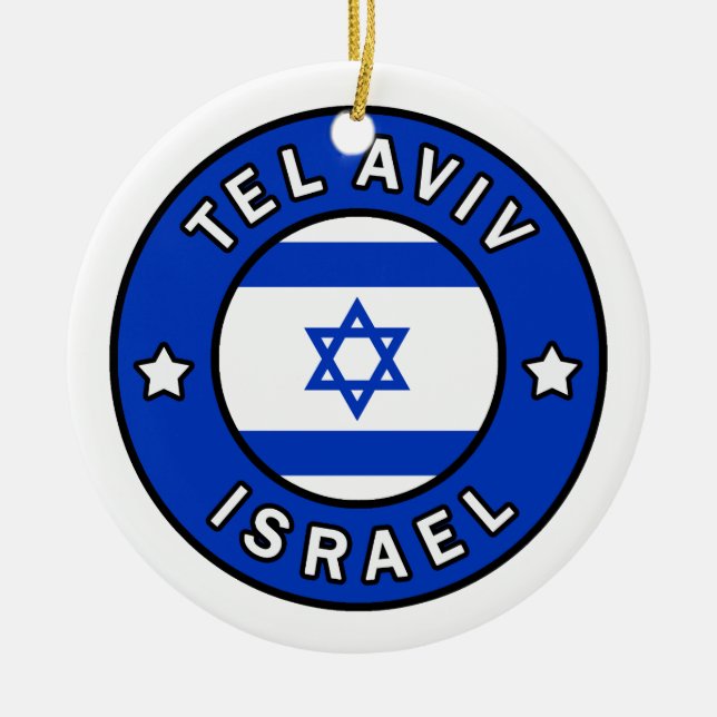 Tel Aviv Israel Keramik Ornament (Vorne)