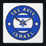 Tel Aviv Israel Quadratische Wanduhr<br><div class="desc">Tel Aviv Israel</div>