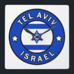 Tel Aviv Israel Quadratische Wanduhr<br><div class="desc">Tel Aviv Israel</div>