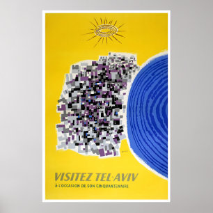 Tel Aviv Kunst Israel Reiseplakat Israelischer Dru Poster